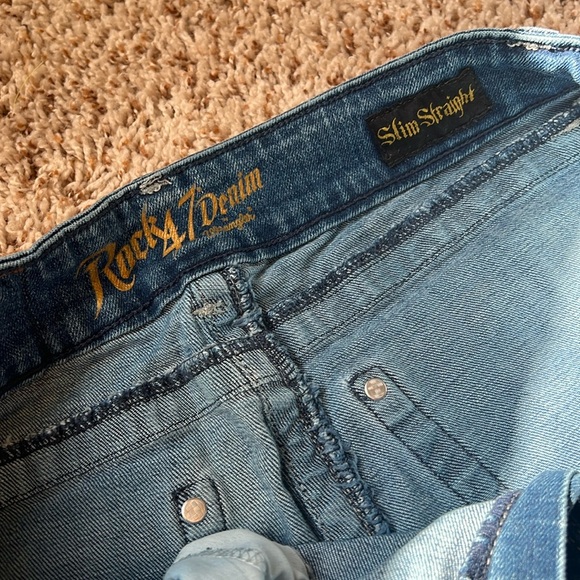 Men’s Rock 4 7 Denim Jeans - Picture 3 of 4